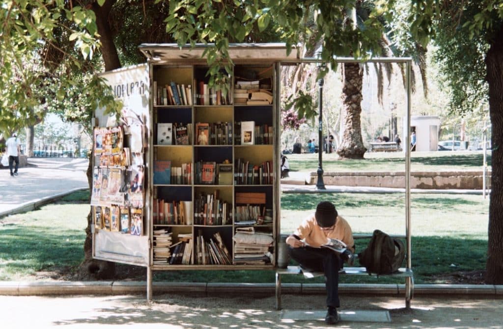 Photo Bookshelf with books